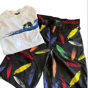 2010 Hang ten swim trunks waist 28 hang ten shirt